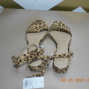 A New Day / Women's Low Heeled Sandal / Sz 11 Regular / Animal Print